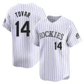 Cooneas C.Rockies #14 Ezequiel Tovar Player White Limited Home Stitched Jerseys