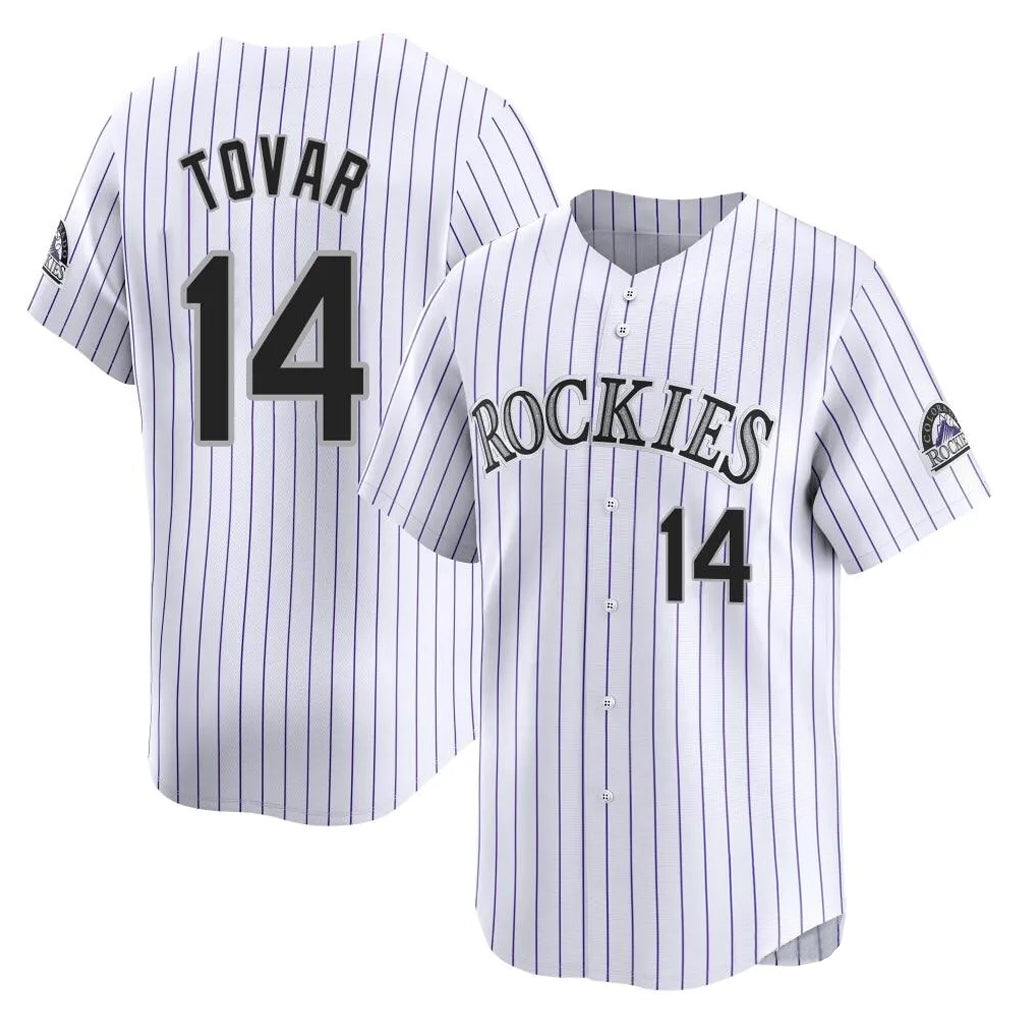 Cooneas C.Rockies #14 Ezequiel Tovar Player White Limited Home Stitched Jerseys