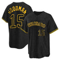 Cooneas C.Rockies #15 Hunter Goodman Player Black Snake Skin City Home Game Stitched Jerseys