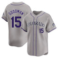 Cooneas C.Rockies #15 Hunter Goodman Player Gray Limited Home Stitched Jerseys