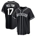 Cooneas C.Rockies #17 Todd Helton Player Black Fashion Out Home Game Stitched Jerseys