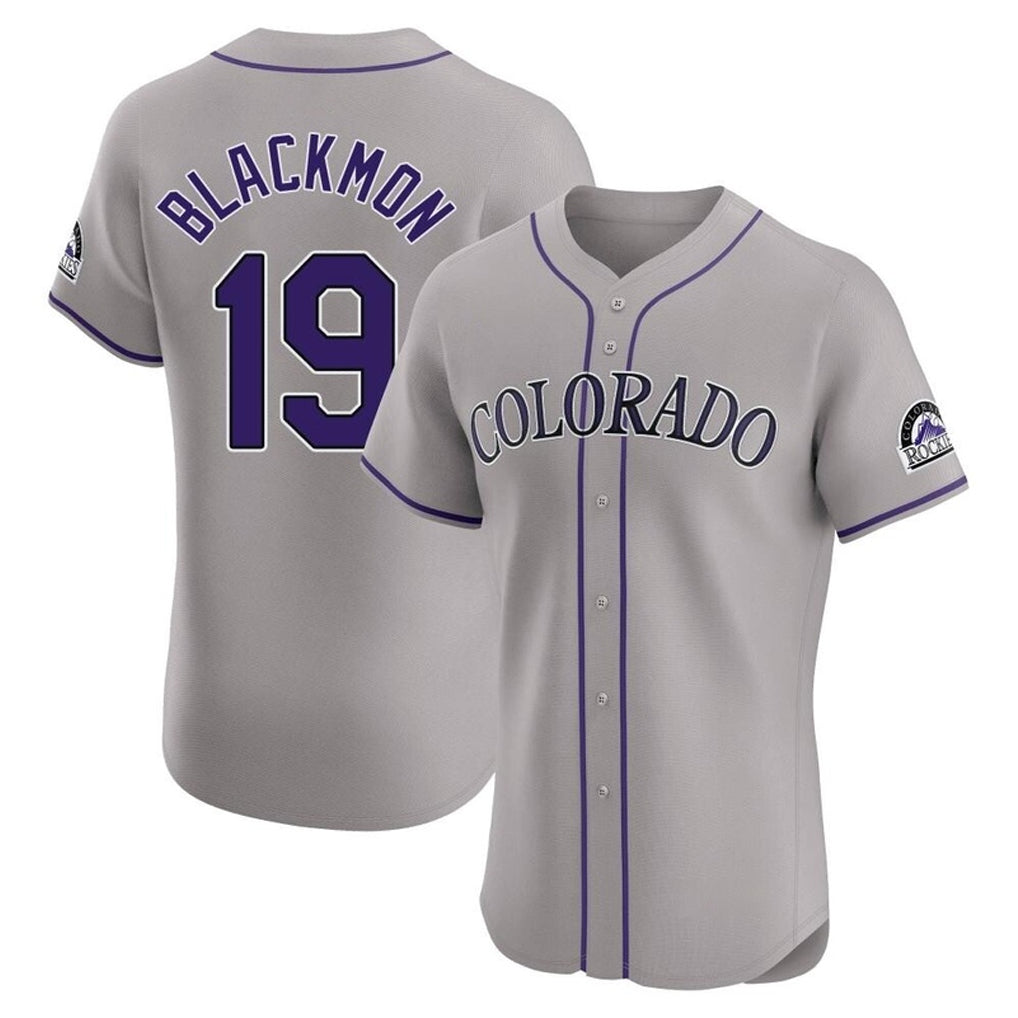Cooneas C.Rockies #19 Charlie Blackmon Player Gray Limited Elite Home Stitched Jerseys