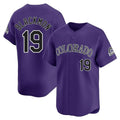 Cooneas C.Rockies #19 Charlie Blackmon Player Purple Limited Home Stitched Jerseys