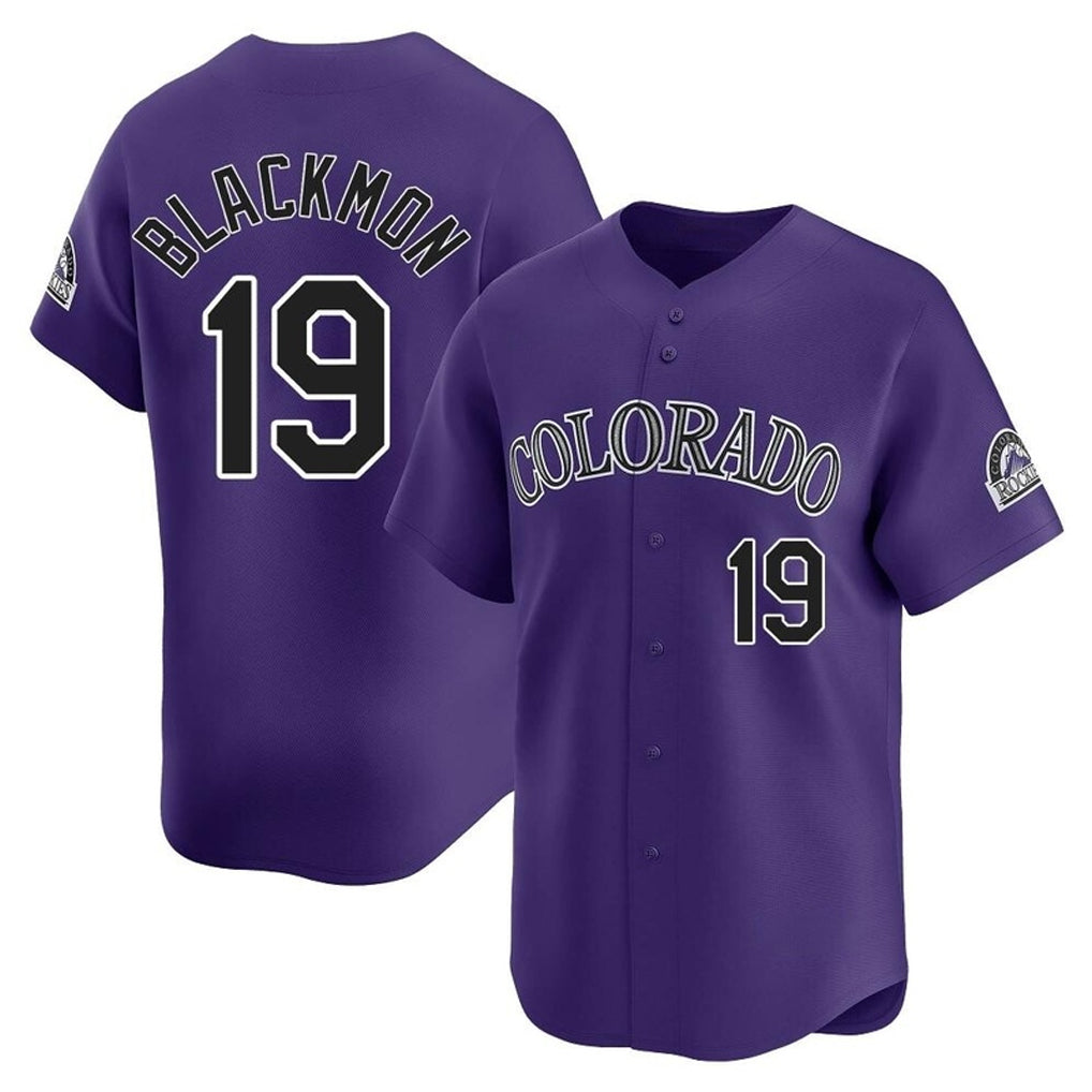 Cooneas C.Rockies #19 Charlie Blackmon Player Purple Limited Home Stitched Jerseys