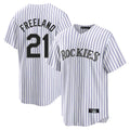 Cooneas C.Rockies #21 Kyle Freeland Player White Game Home Stitched Jerseys