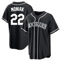Cooneas C.Rockies #22 Mickey Moniak Player Black Fashion Out Home Game Stitched Jerseys