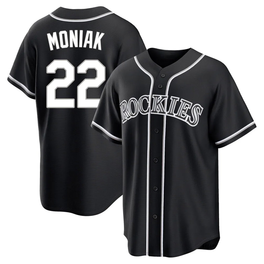 Cooneas C.Rockies #22 Mickey Moniak Player Black Fashion Out Home Game Stitched Jerseys