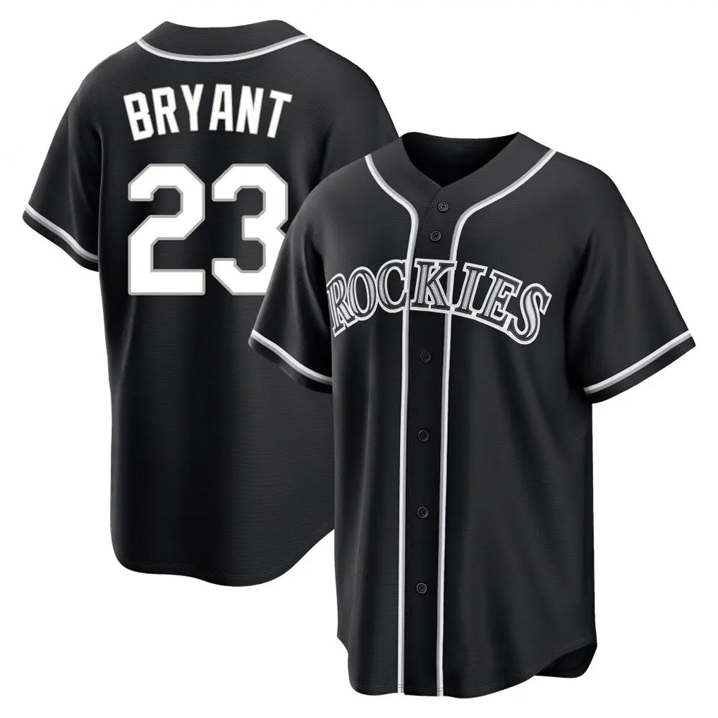 Cooneas C.Rockies #23 Kris Bryant Player Black Fashion Out Home Game Stitched Jerseys