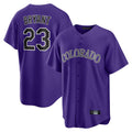 Cooneas C.Rockies #23 Kris Bryant Player Purple Game Home Stitched Jerseys