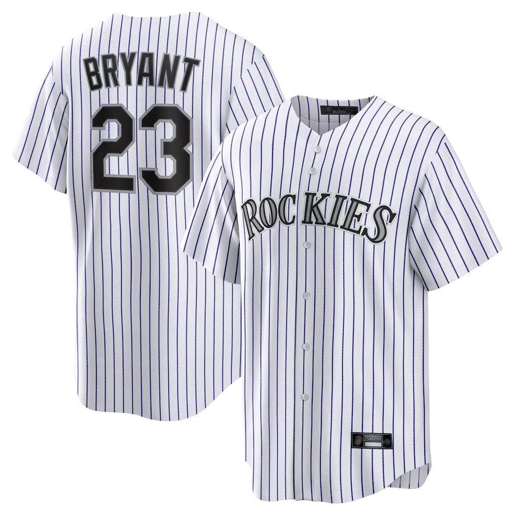 Cooneas C.Rockies #23 Kris Bryant Player White Game Home Stitched Jerseys