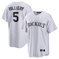 Cooneas C.Rockies #5 Matt Holliday Player White Game Home Stitched Jerseys