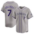 Cooneas C.Rockies #7 Matt Holliday Player Gray Limited Home Stitched Jerseys