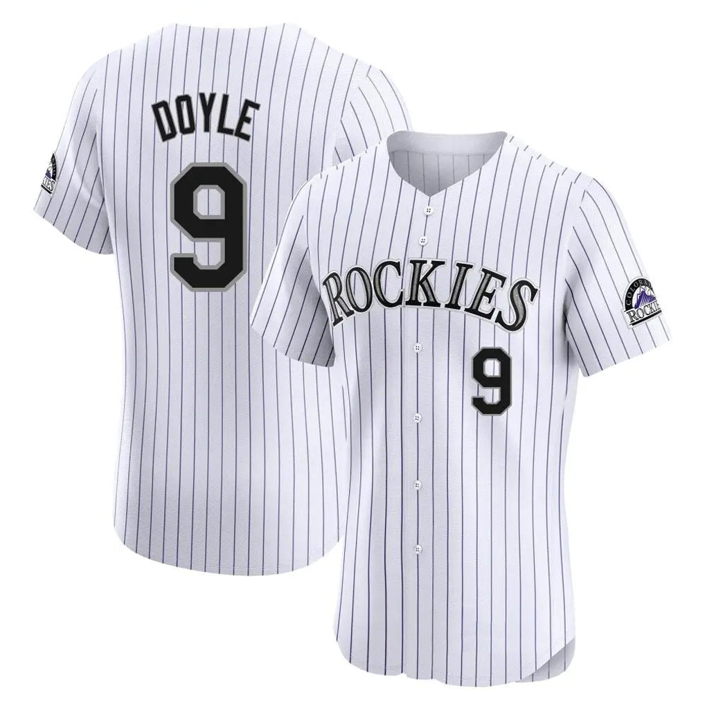Cooneas C.Rockies #9 Brenton Doyle Player White Limited Elite Home Stitched Jerseys