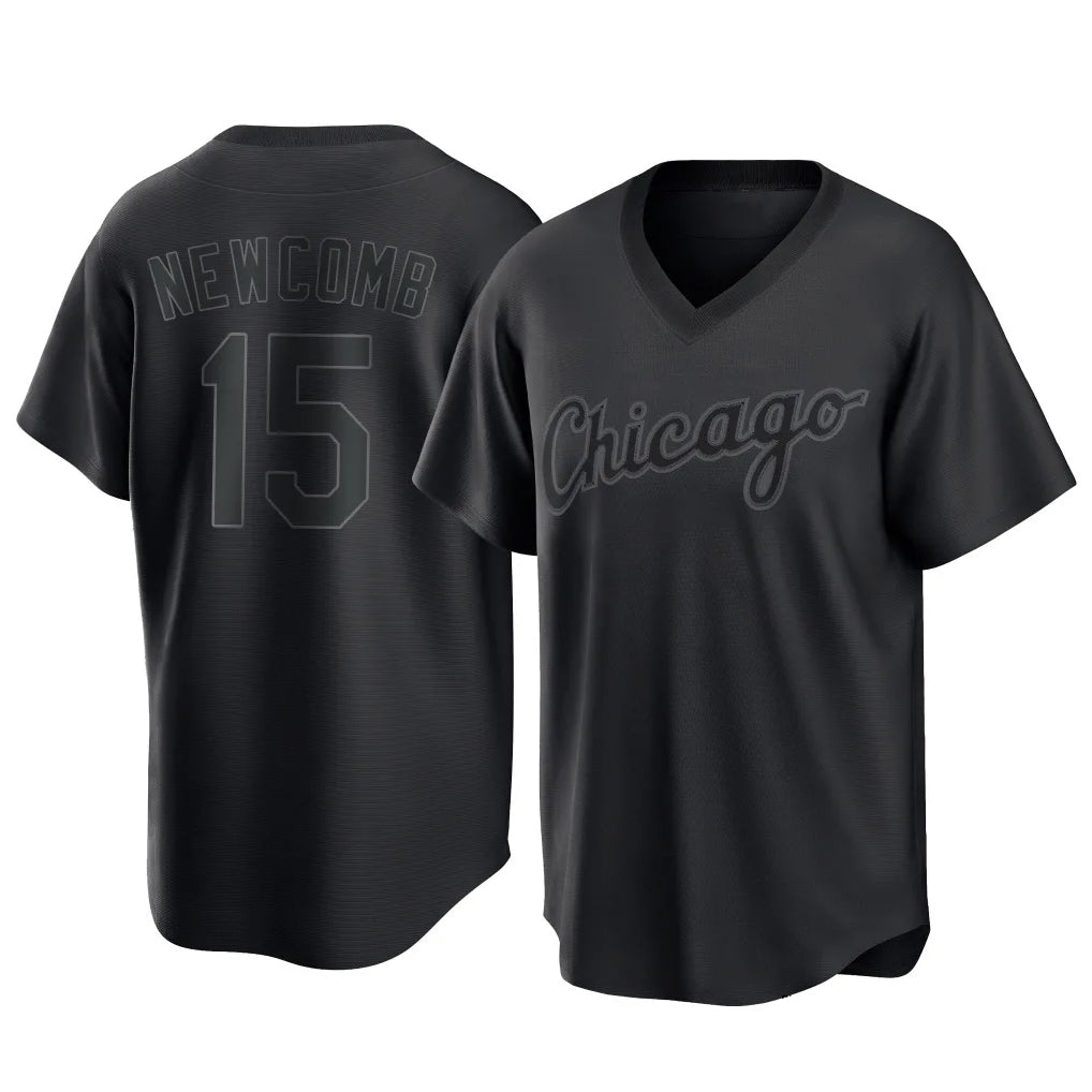 Cooneas C.White Sox #15 Sean Newcomb Player Black T-shirt Home Game Stitched Jerseys