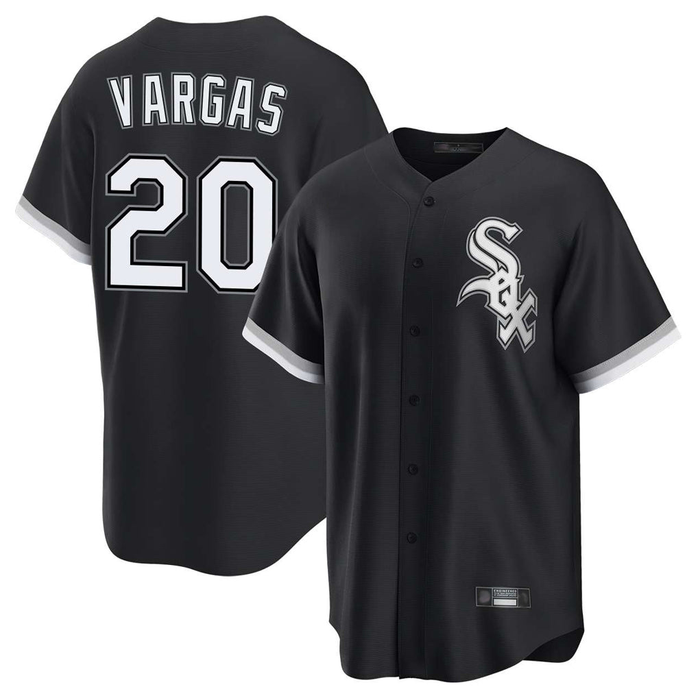 Cooneas C.White Sox #20 Miguel Vargas Player Black Home Game Stitched Jerseys