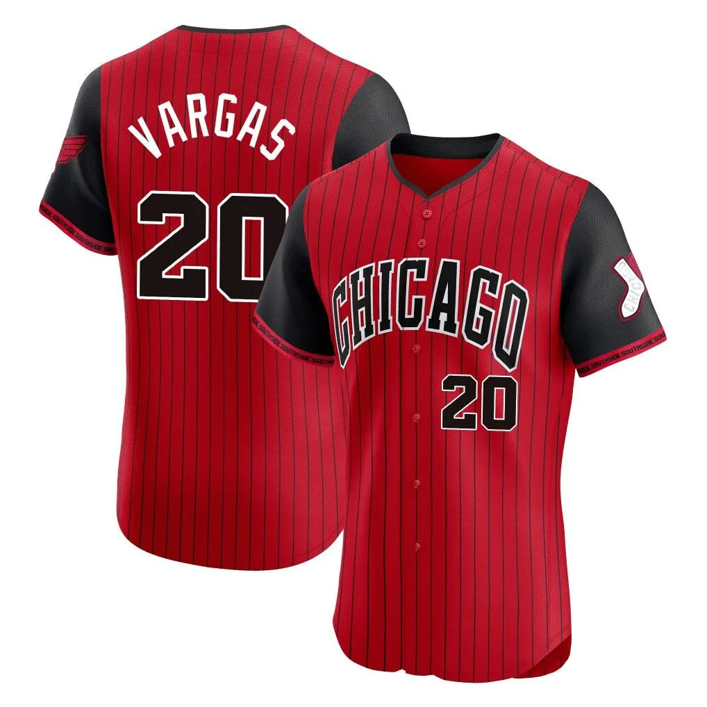 Cooneas C.White Sox #20 Miguel Vargas Player Red City Connect Limited Elite Home Stitched Jerseys
