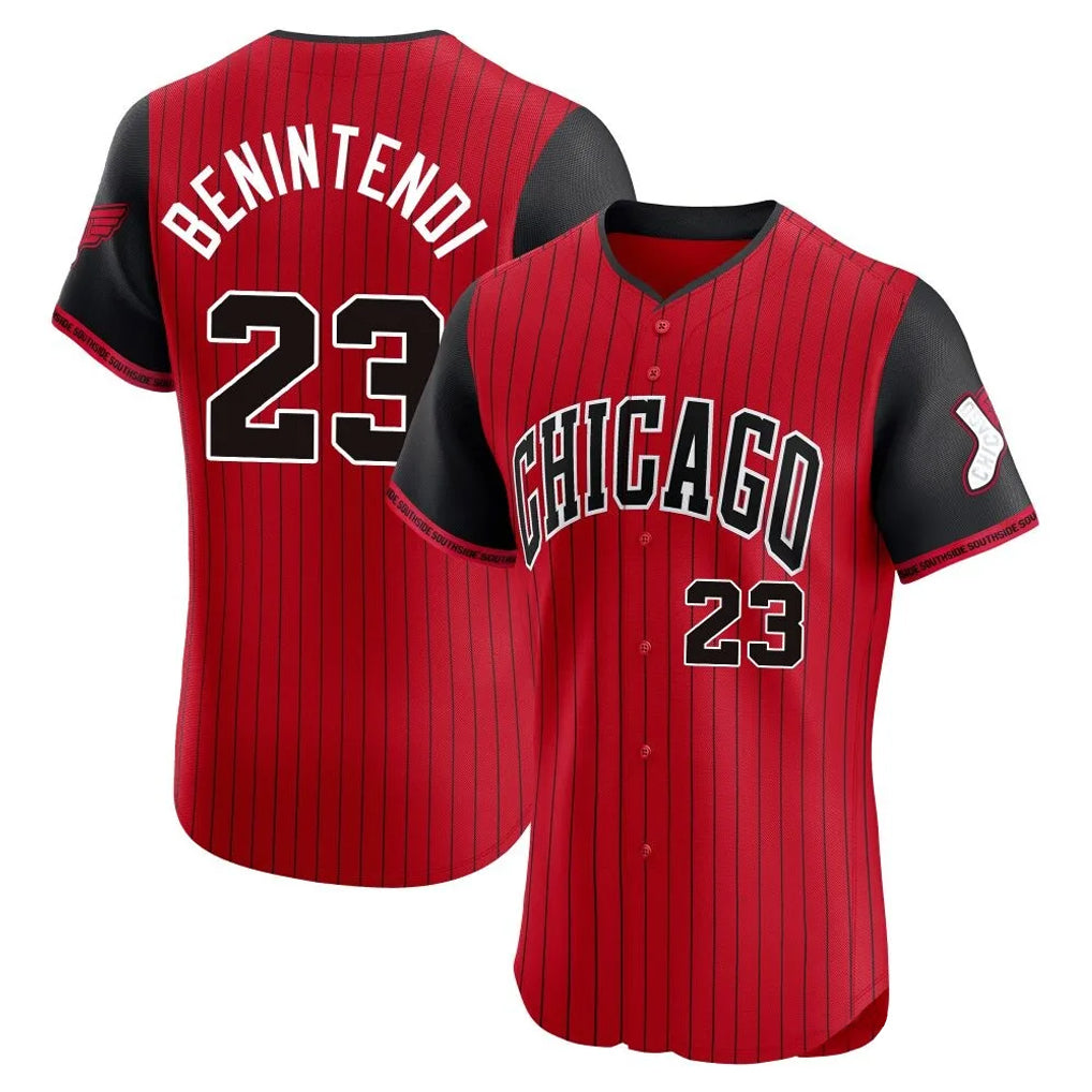 Cooneas C.White Sox #23 Andrew Benintendi Player Red City Connect Limited Elite Home Stitched Jerseys