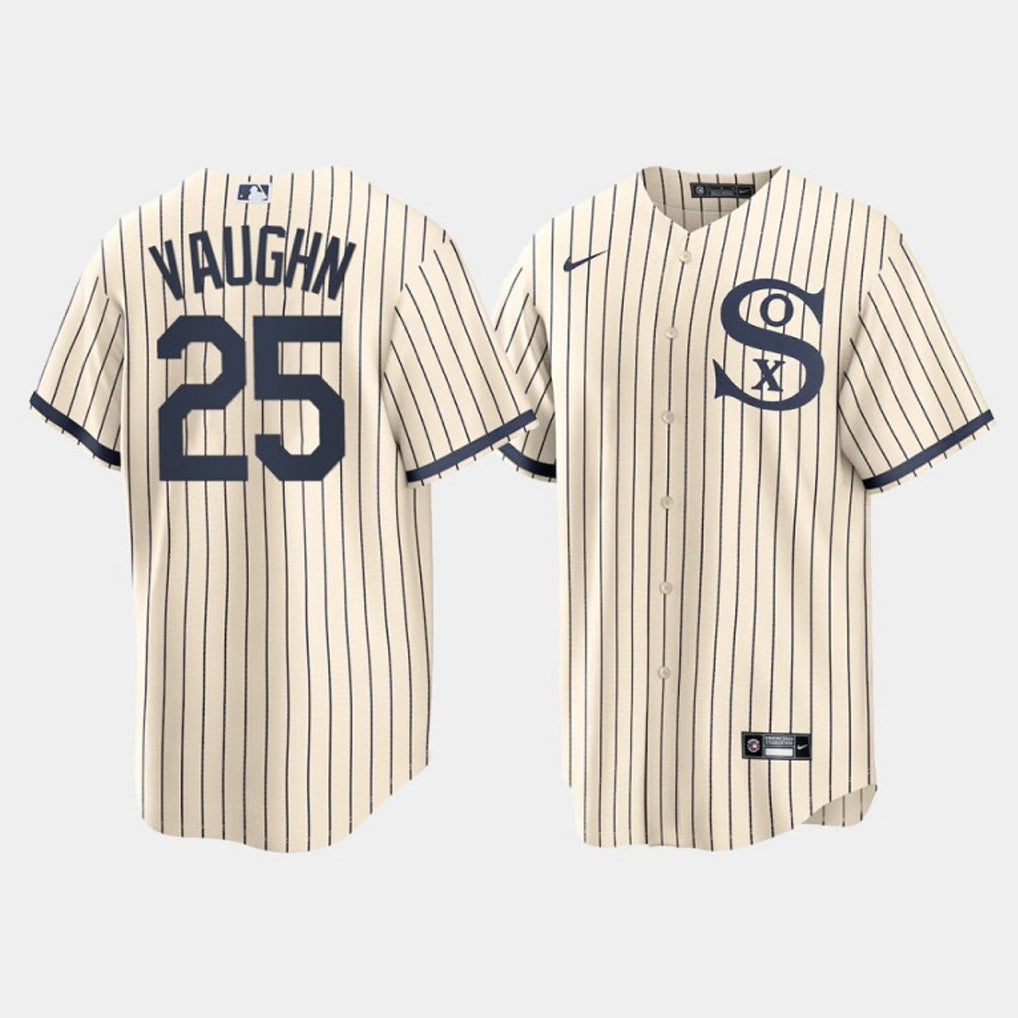 Cooneas C.White Sox #25 Andrew Vaughn Player Cream Field of Dreams Home Game Stitched Jerseys