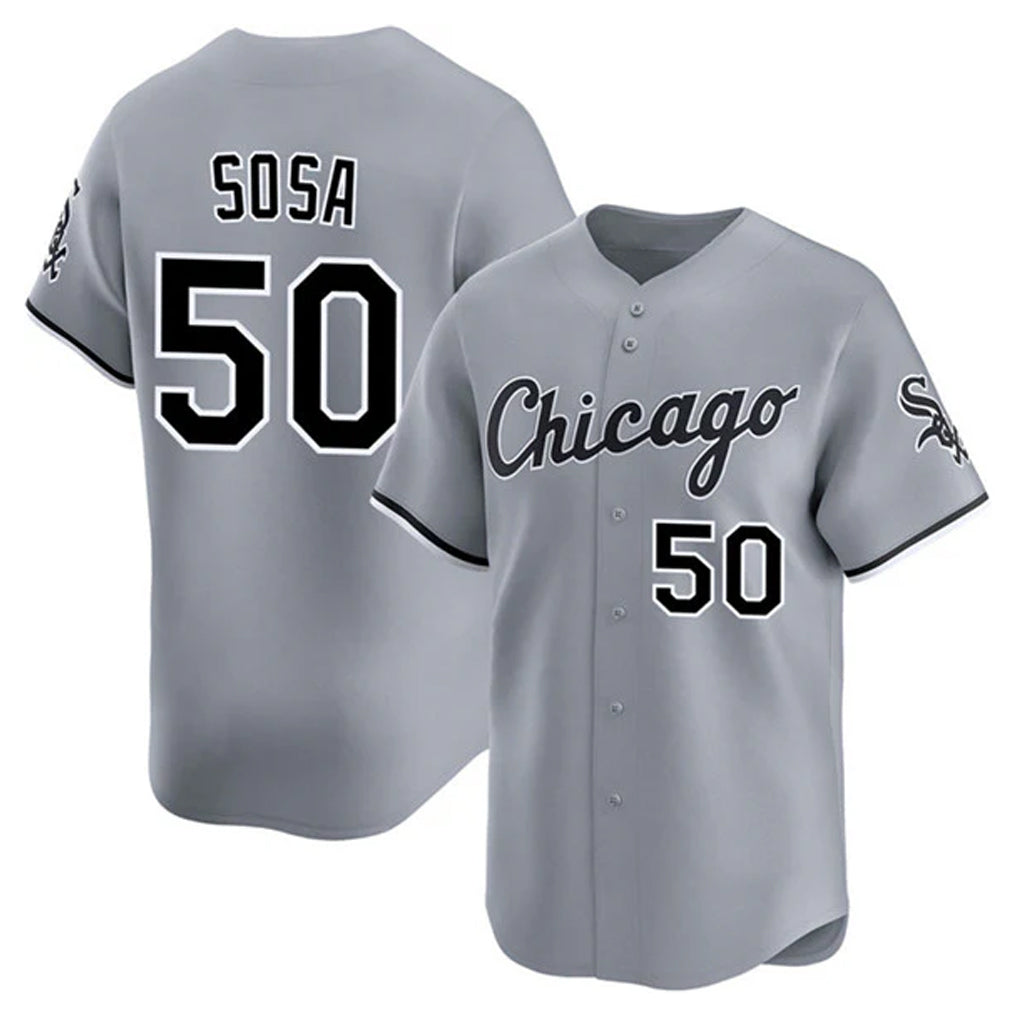 Cooneas C.White Sox #50 Lenyn Sosa Player Gray Road Limited Home Stitched Jerseys