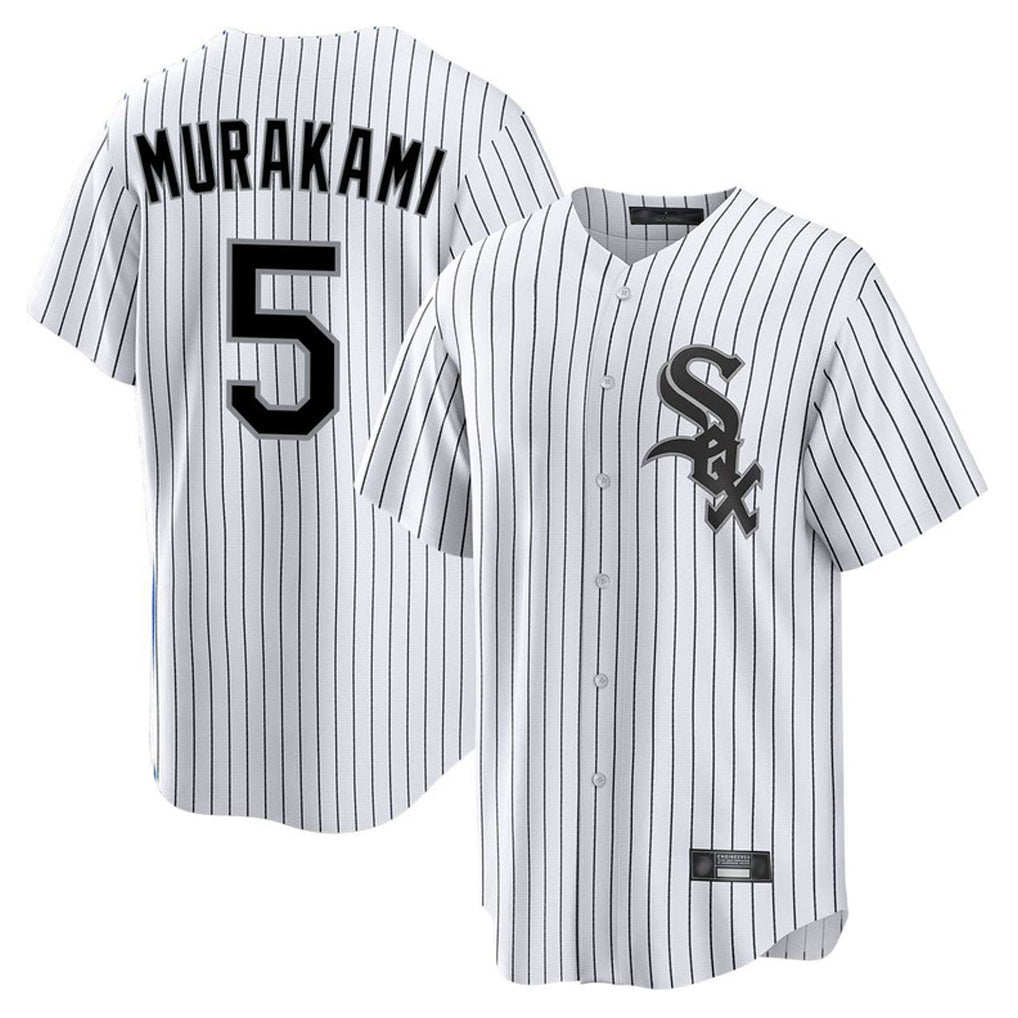 Cooneas C.White Sox #5 Munetaka Murakami Player White Stripe Home Game Stitched Jerseys