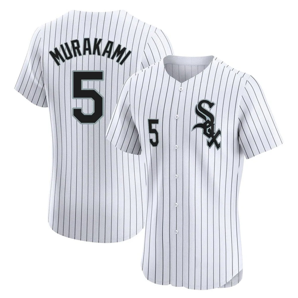 Cooneas C.White Sox #5 Munetaka Murakami Player White Stripe Limited Elite Home Stitched Jerseys
