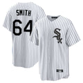 Cooneas C.White Sox #64 Shane Smith Player White Stripe Home Game Stitched Jerseys