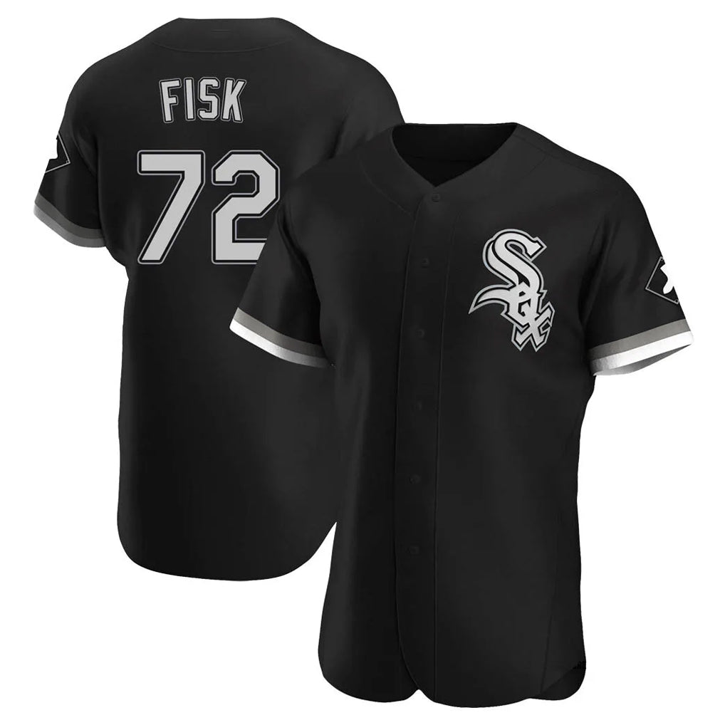 Cooneas C.White Sox #72 Carlton Fisk Player Black Limited Elite Home Stitched Jerseys