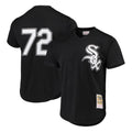 Cooneas C.White Sox #72 Carlton Fisk Player Black Mitchell & Ness Cooperstown Collection Mesh Game Stitched Jerseys