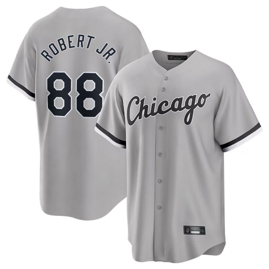 Cooneas C.White Sox #88 Luis Robert Jr Player Gray Home Game Stitched Jerseys