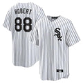 Cooneas C.White Sox #88 Luis Robert Jr Player White Stripe Home Game Stitched Jerseys