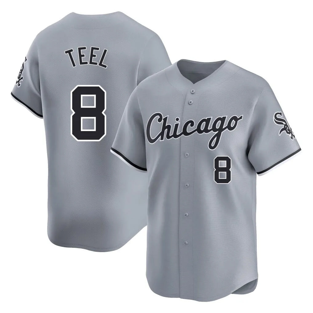 Cooneas C.White Sox #8 Kyle Teel Player Gray Road Limited Home Stitched Jerseys