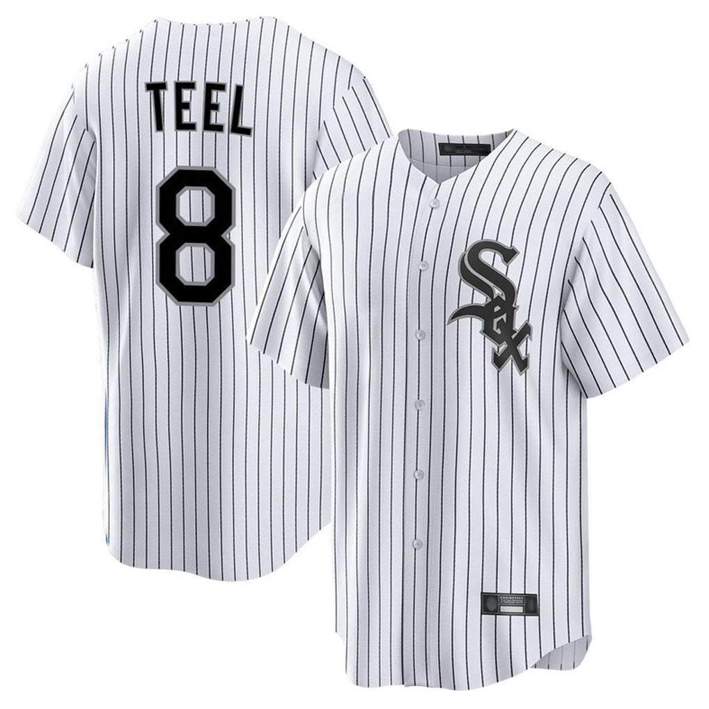 Cooneas C.White Sox #8 Kyle Teel Player White Stripe Home Game Stitched Jerseys
