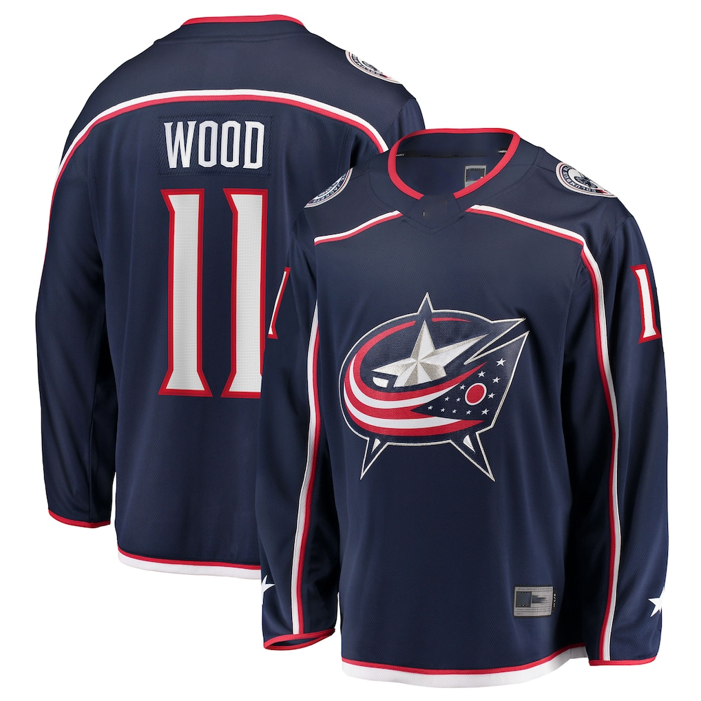 Cooneas CB.Jackets #11 Miles Wood Navy Home Breakaway Jersey