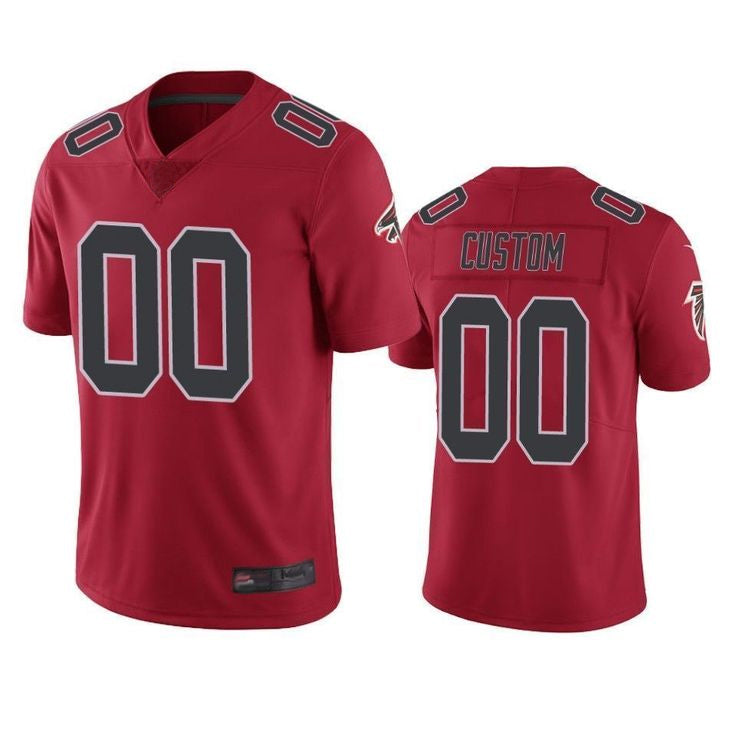 Cooneas Custom A.Falcons Red Color Rush Limited Stitched Jerseys