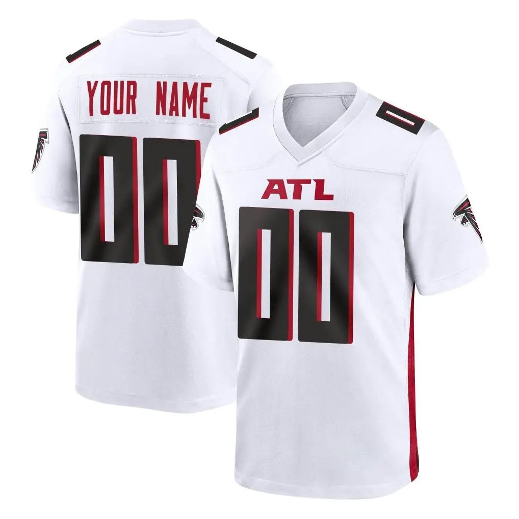 Cooneas Custom A.Falcons White Home Game Any Name & Numbers Stitched Jerseys