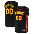 Cooneas Custom A.Hawks Black Fast Break Replica Jerseys - Statement Edition