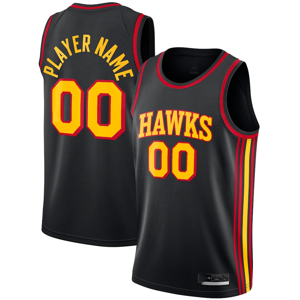 Cooneas Custom A.Hawks  Black Swingman Jerseys - Statement Edition
