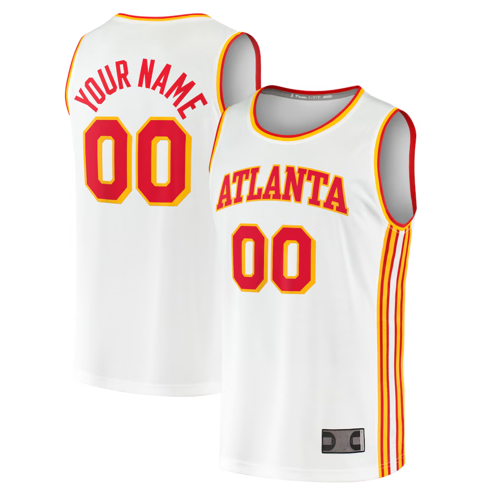 Cooneas Custom A.Hawks White Fast Break Replica Jerseys - Association Edition