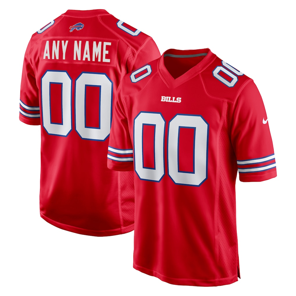 Cooneas Custom B.Bills Red Alternate Game Stitched Jerseys