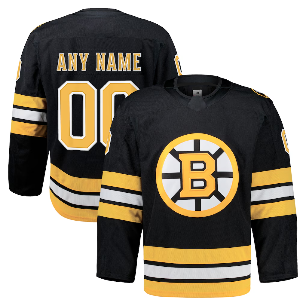 Cooneas Custom B.Bruins Black Home Authentic Pro Stitched Jerseys