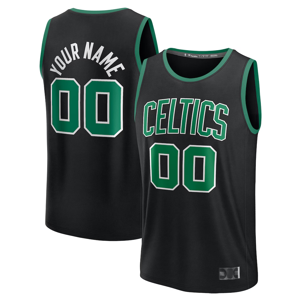 Cooneas Custom B.Celtics Black Fast Break Jerseys - Statement Edition