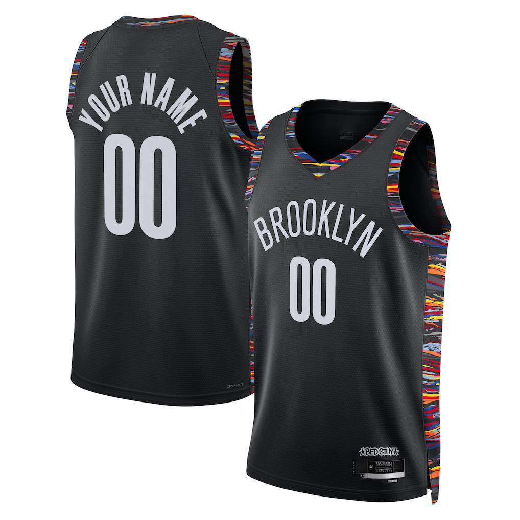 Cooneas Custom B.Nets Black 202526 City Edition Swingman Jerseys