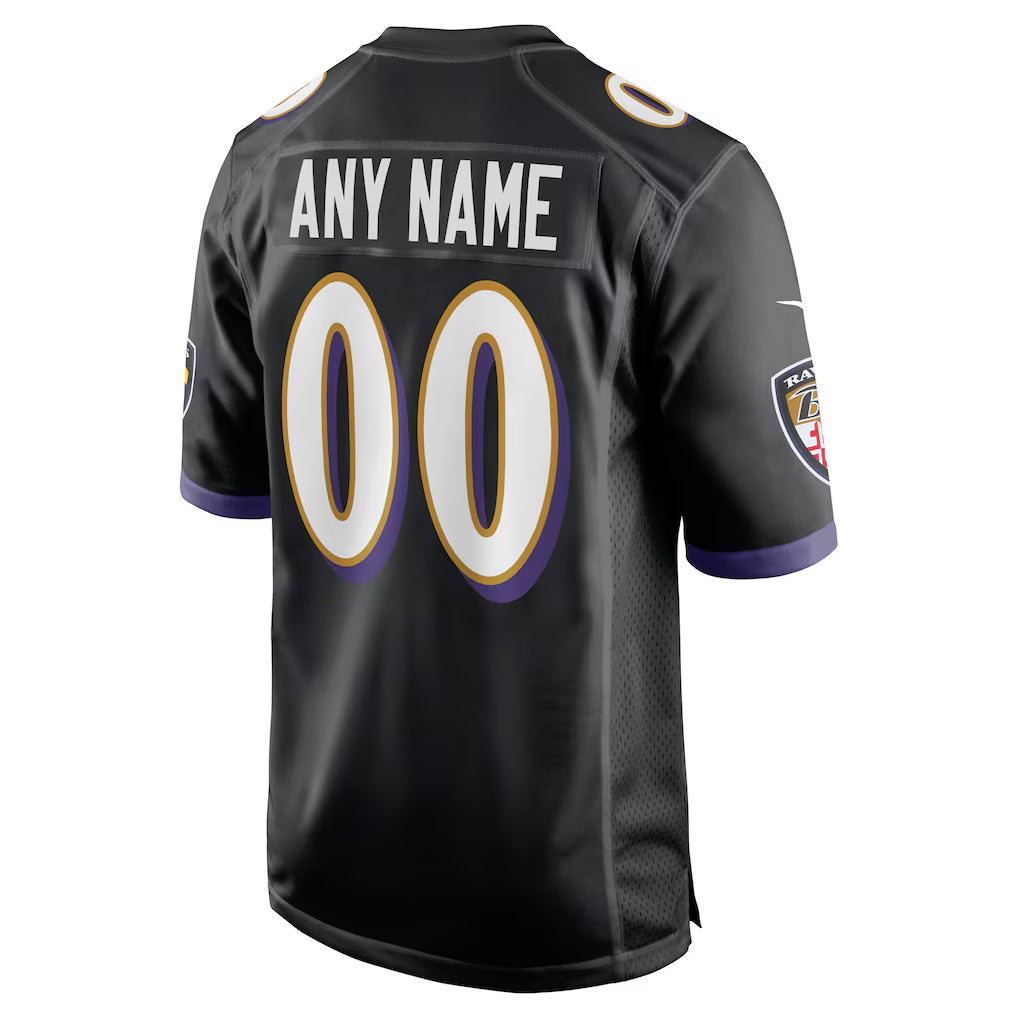 Cooneas Custom B.Ravens Black Alternate Home Game Any Name & Numbers Stitched Jerseys