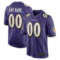 Cooneas Custom B.Ravens Purple Home Game Stitched Jerseys