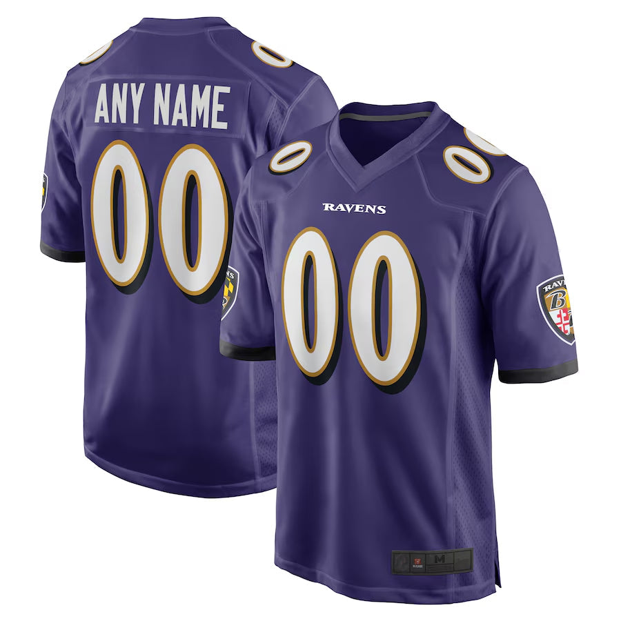 Cooneas Custom B.Ravens Purple Home Game Stitched Jerseys