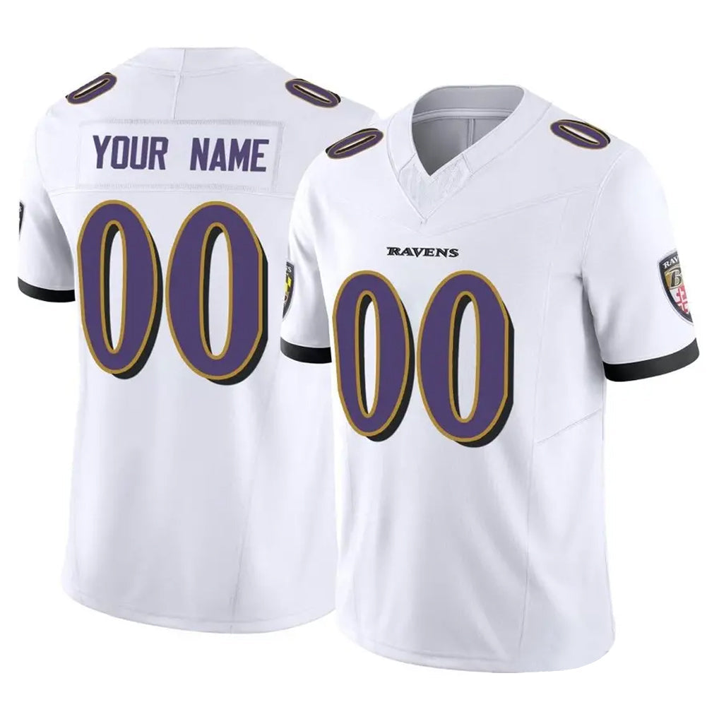 Cooneas Custom B.Ravens White Vapor F.U.S.E. Limited Any Name & Numbers Stitched Jerseys