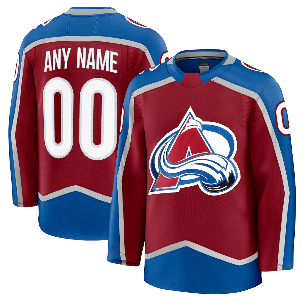 Cooneas Custom C.Avalanche Burgundy Home Premium Jerseys