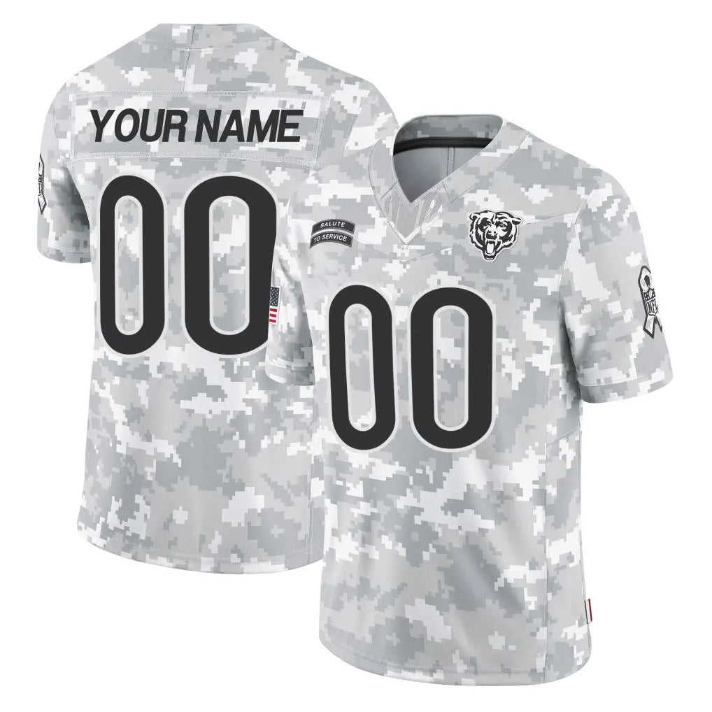 Cooneas Custom C.Bears Arctic Camo Salute to Service Limited Any Name & Numbers Stitched Jerseys