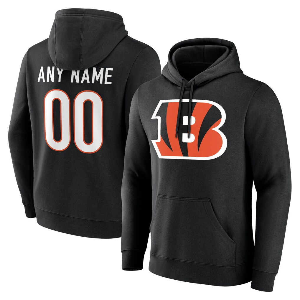 Cooneas Custom C.Bengals Black Big & Tall Team Authentic Custom Hoodie Stitched Jerseys