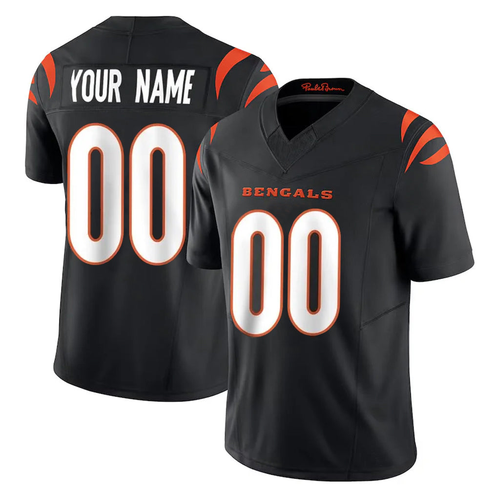 Cooneas Custom C.Bengals Black Vapor F.U.S.E. Limited Home Game Any Name & Numbers Stitched Jerseys